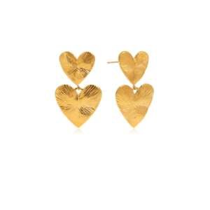 Stainless Steel Heart Hip Hop Drop Earring